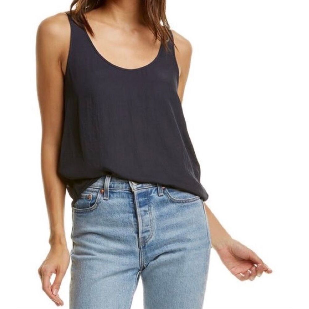 Vince Drapey Tank XS Deep Navy Blue